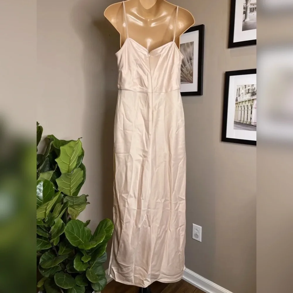 Anthropologie BHLDN Sachin & Babi Cali Satin Charmeuse Midi Slip Dress Size 10 - Picture 6 of 7